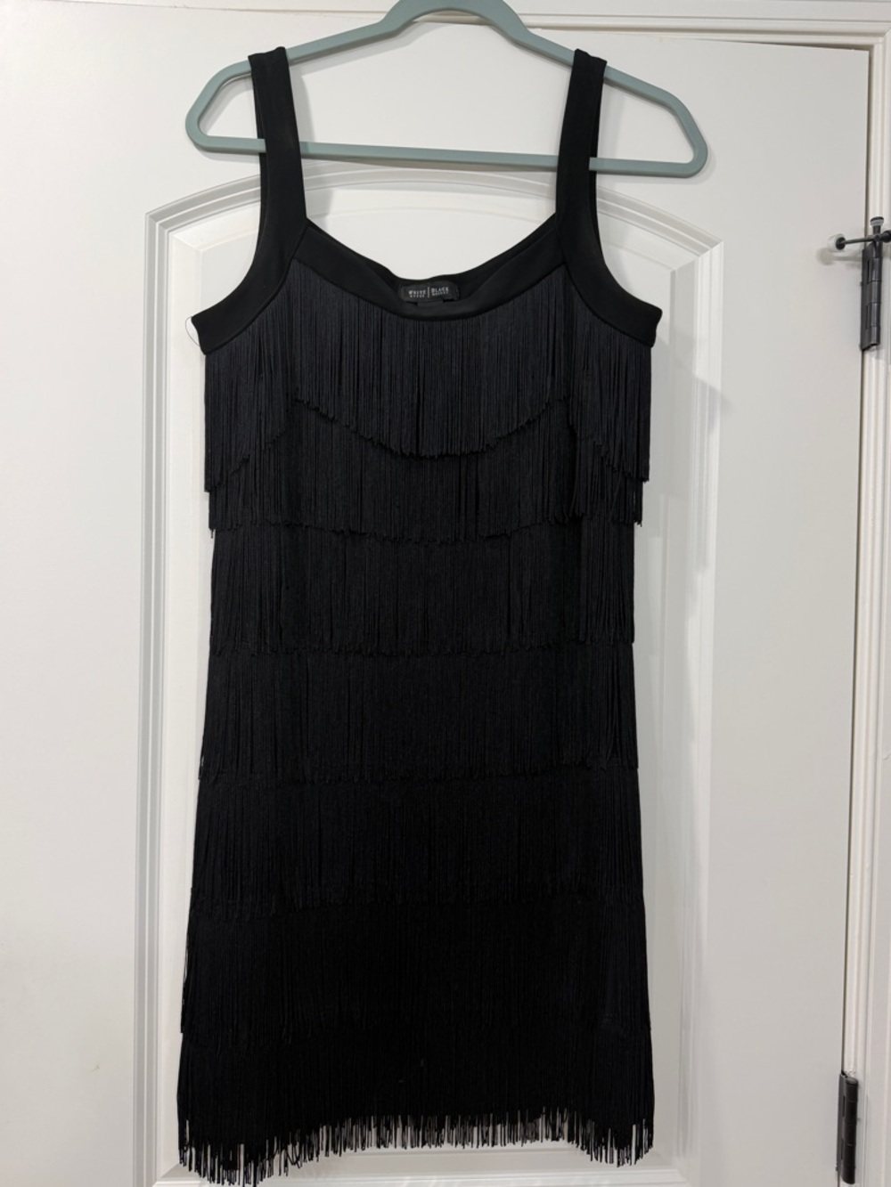 White House Black Market Black Fringe Mini Dress